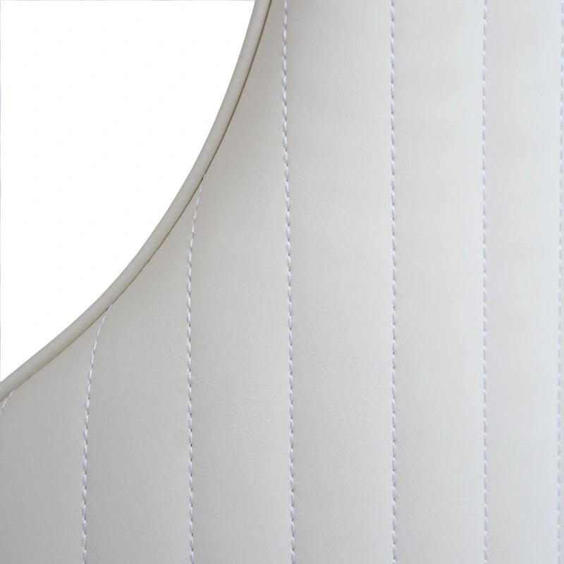 Sillas de comedor modernas de piel sintética en blanco crema (juego de 2) - N/A