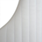 Sillas de comedor modernas de piel sintética en blanco crema (juego de 2) - N/A