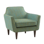 Sillón decorativo moderno de mediados de siglo azul/verde
