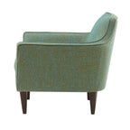 Sillón decorativo moderno de mediados de siglo azul/verde
