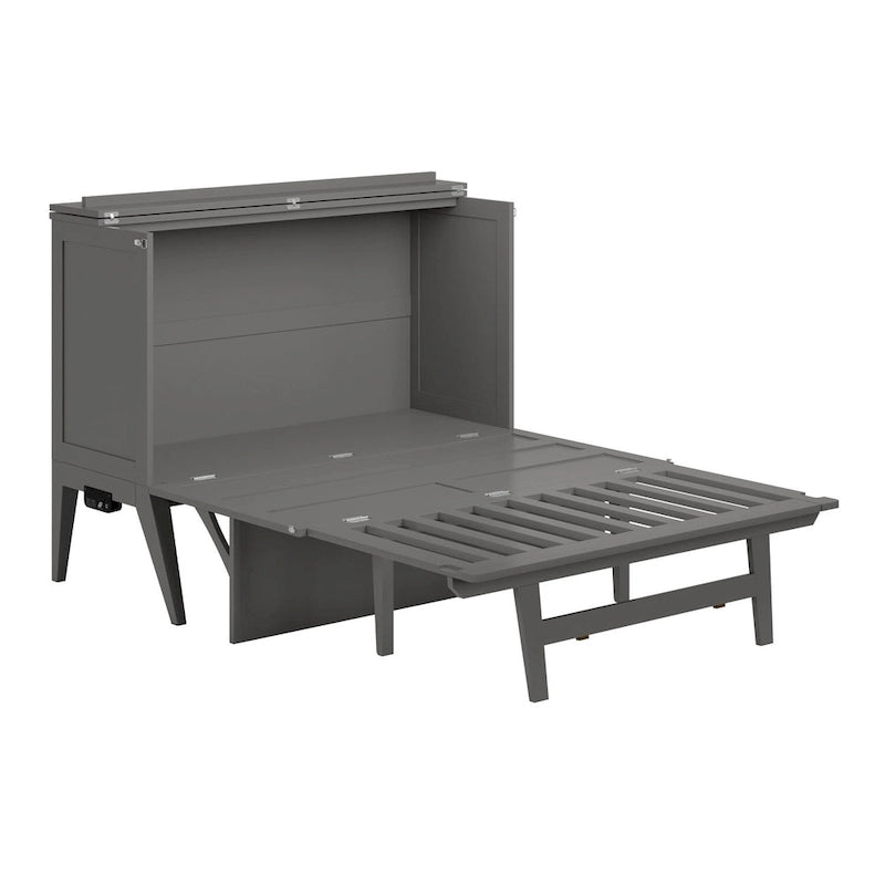 Escritorio con cama plegable Murphy completa en gris