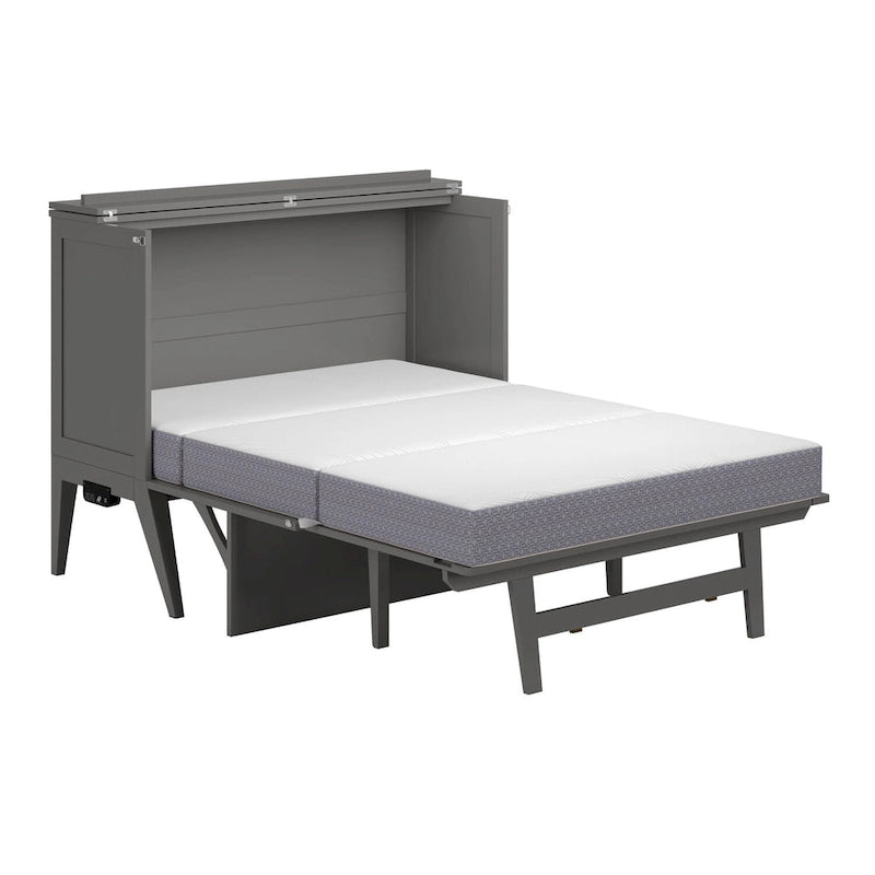 Escritorio con cama plegable Murphy completa en gris