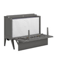 Escritorio con cama plegable Murphy completa en gris