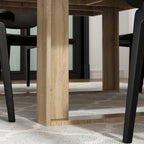 Mesa de conferencias para oficina de 86.6 pulgadas de ancho x 47.2 pulgadas de profundidad con base de madera