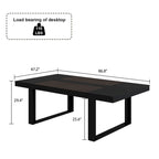 Mesa de conferencias para oficina de 86.6 pulgadas de ancho x 47.2 pulgadas de profundidad con base de madera