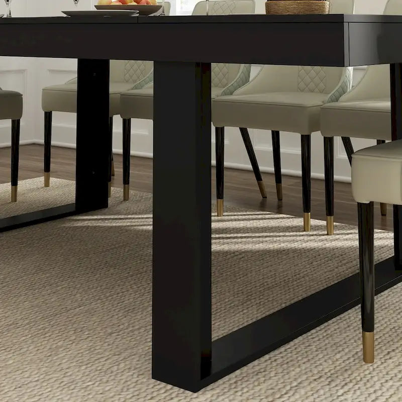 Mesa de conferencias para oficina de 86.6 pulgadas de ancho x 47.2 pulgadas de profundidad con base de madera