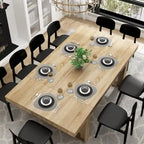 Mesa de conferencias para oficina de 86.6 pulgadas de ancho x 47.2 pulgadas de profundidad con base de madera
