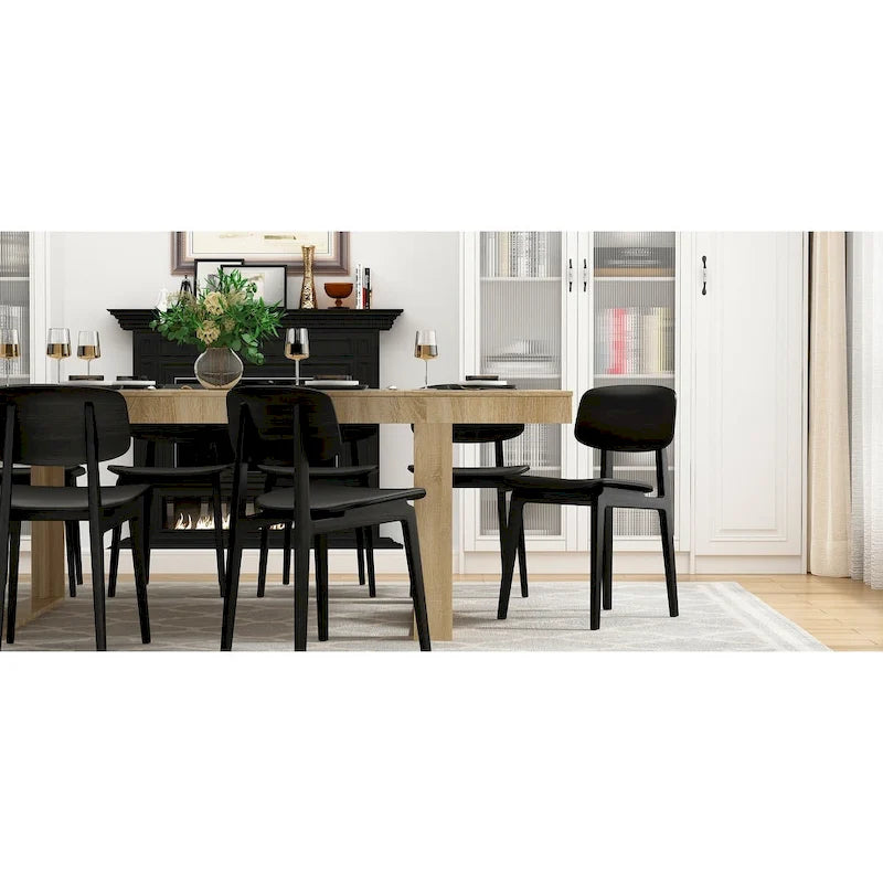 Mesa de conferencias para oficina de 86.6 pulgadas de ancho x 47.2 pulgadas de profundidad con base de madera