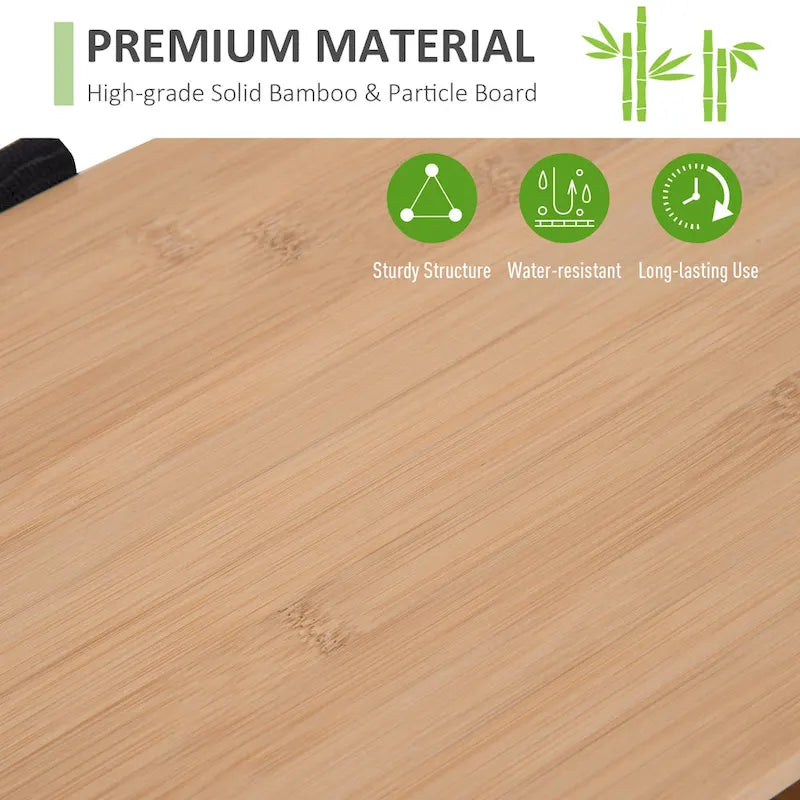 Armario de Suelo de Bambú, Mueble de Almacenamiento para Baño o Sala de Estar con Múltiples Estantes y Puertas, Natural