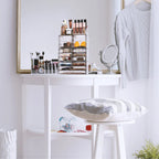 Estuche organizador de maquillaje y joyas con 12 cajones y 16 compartimentos - Juego de 4 piezas