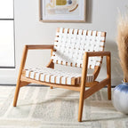 Sillón decorativo de cuero tejido - 30 A x 28 P x 28 Al - 30Ax28Px28Al