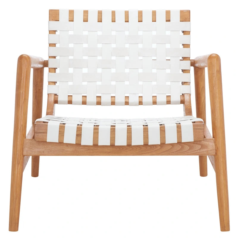 Sillón decorativo de cuero tejido - 30 A x 28 P x 28 Al - 30Ax28Px28Al