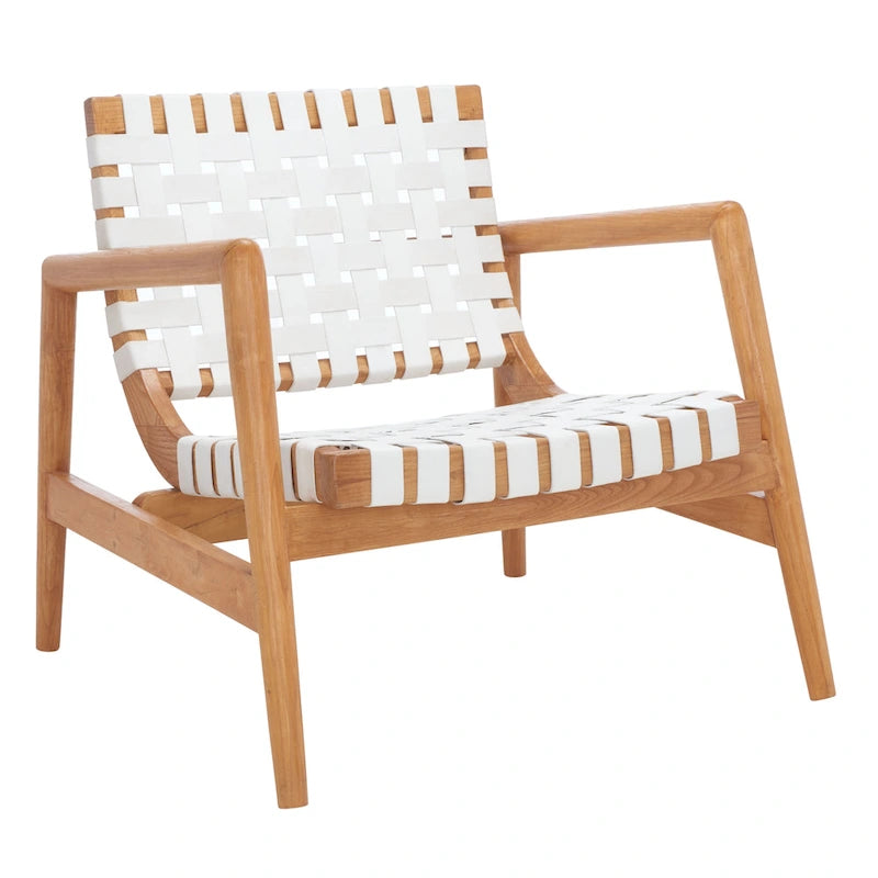 Sillón decorativo de cuero tejido - 30 A x 28 P x 28 Al - 30Ax28Px28Al