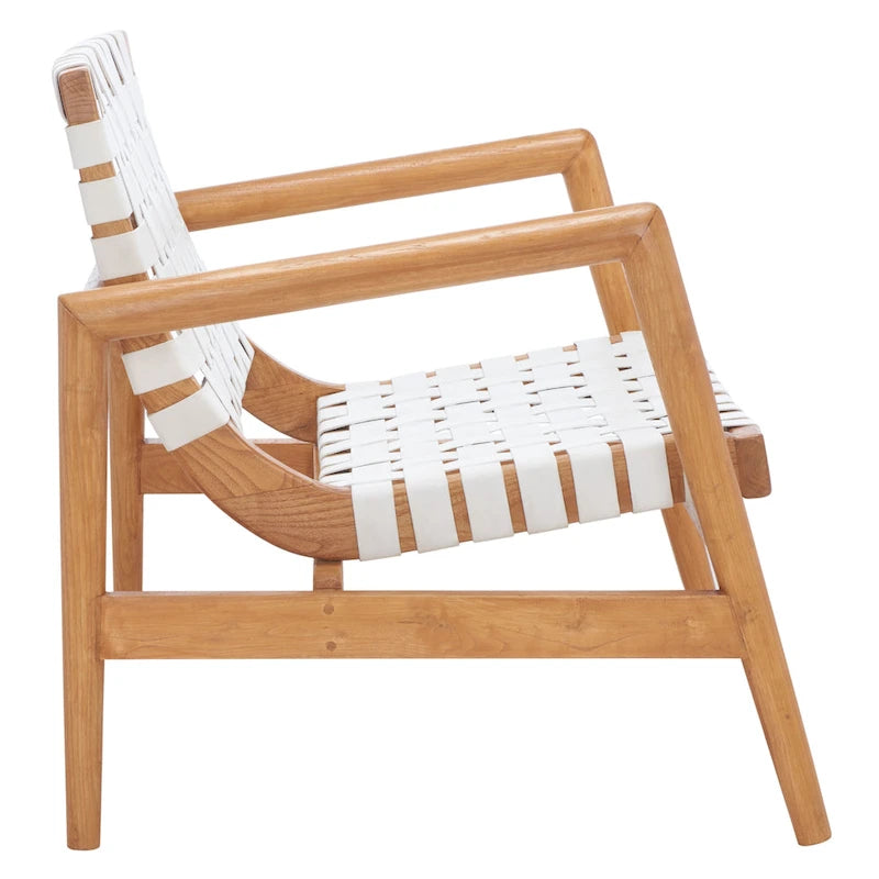Sillón decorativo de cuero tejido - 30 A x 28 P x 28 Al - 30Ax28Px28Al