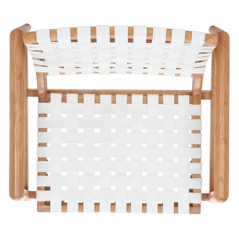 Sillón decorativo de cuero tejido - 30 A x 28 P x 28 Al - 30Ax28Px28Al