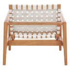 Sillón decorativo de cuero tejido - 30 A x 28 P x 28 Al - 30Ax28Px28Al