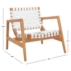 Sillón decorativo de cuero tejido - 30 A x 28 P x 28 Al - 30Ax28Px28Al