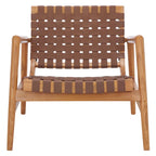 Sillón decorativo de cuero tejido - 30 A x 28 P x 28 Al - 30Ax28Px28Al