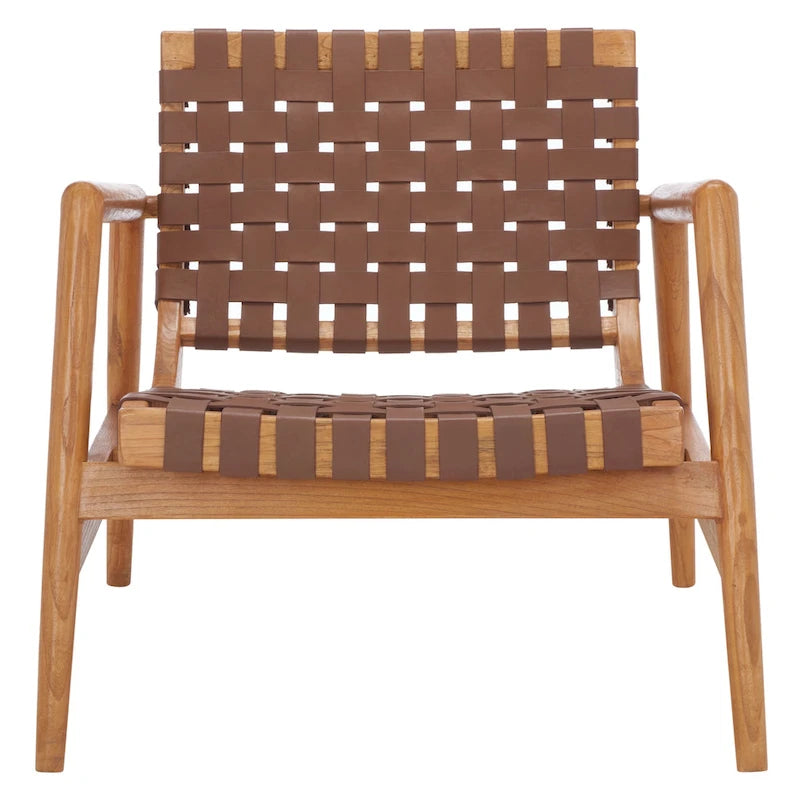 Sillón decorativo de cuero tejido - 30 A x 28 P x 28 Al - 30Ax28Px28Al