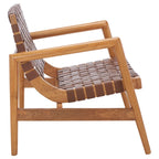Sillón decorativo de cuero tejido - 30 A x 28 P x 28 Al - 30Ax28Px28Al