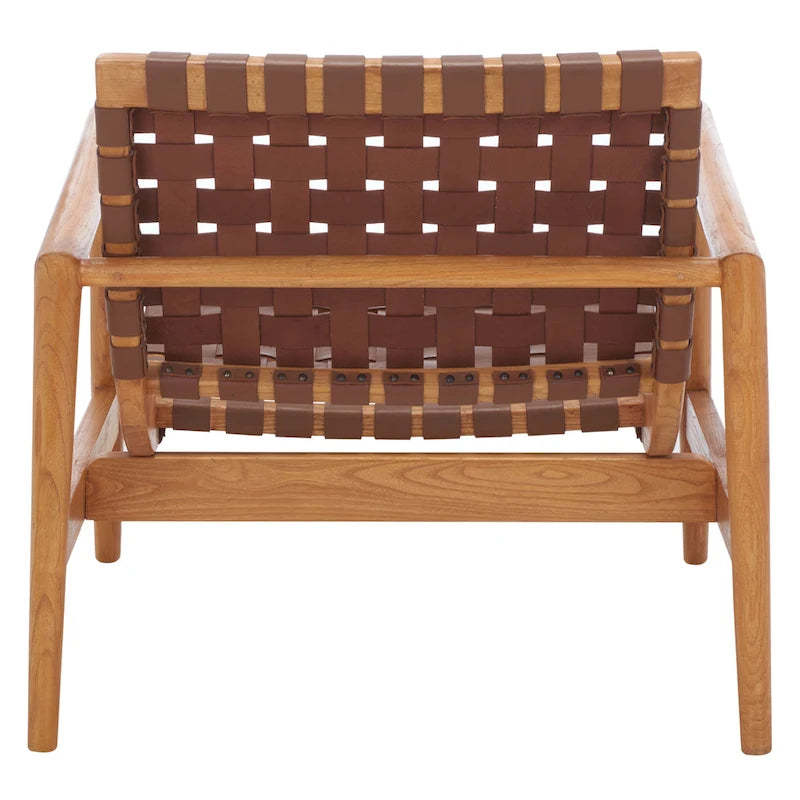 Sillón decorativo de cuero tejido - 30 A x 28 P x 28 Al - 30Ax28Px28Al