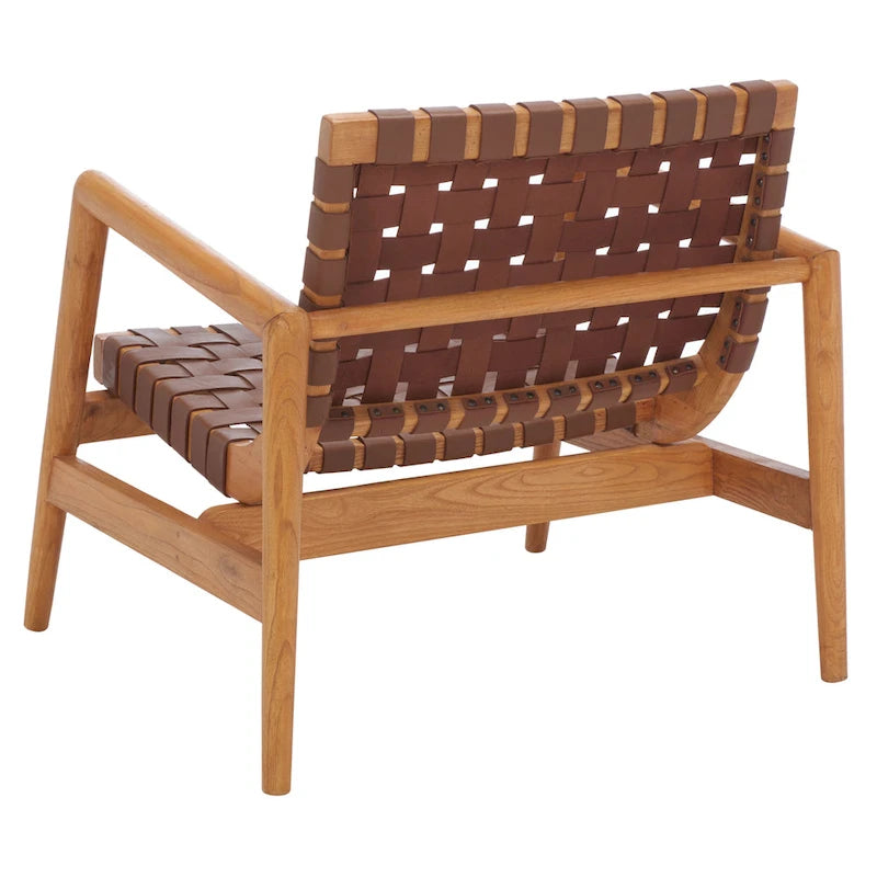 Sillón decorativo de cuero tejido - 30 A x 28 P x 28 Al - 30Ax28Px28Al