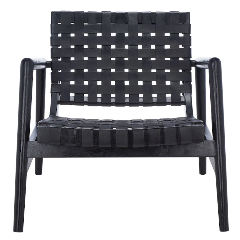 Sillón decorativo de cuero tejido - 30 A x 28 P x 28 Al - 30Ax28Px28Al