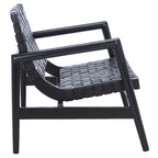 Sillón decorativo de cuero tejido - 30 A x 28 P x 28 Al - 30Ax28Px28Al