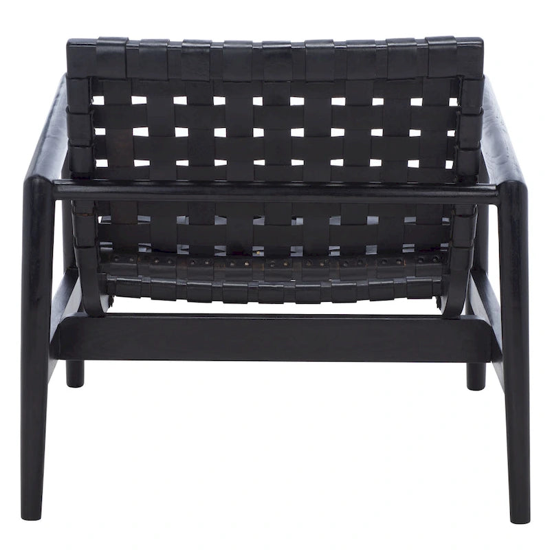 Sillón decorativo de cuero tejido - 30 A x 28 P x 28 Al - 30Ax28Px28Al