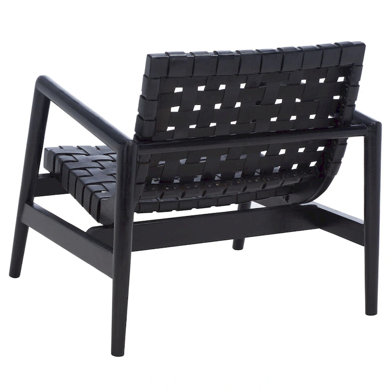 Sillón decorativo de cuero tejido - 30 A x 28 P x 28 Al - 30Ax28Px28Al
