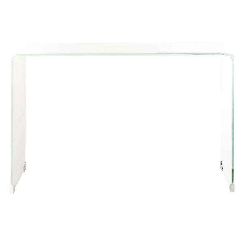 Mesa Consola de Cristal Ombré - Transparente/Azul - 43.3 x 13.8 x 29.5 - 43Ax14Px30Al