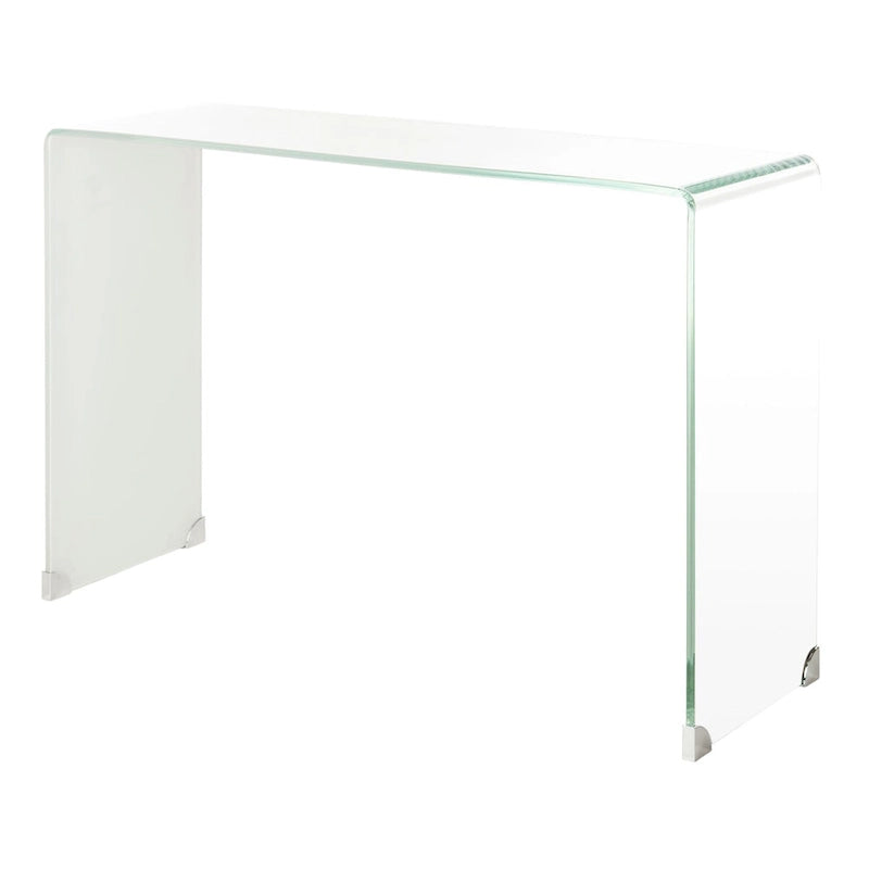 Mesa Consola de Cristal Ombré - Transparente/Azul - 43.3 x 13.8 x 29.5 - 43Ax14Px30Al