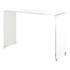 Mesa Consola de Cristal Ombré - Transparente/Azul - 43.3 x 13.8 x 29.5 - 43Ax14Px30Al