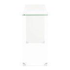 Mesa Consola de Cristal Ombré - Transparente/Azul - 43.3 x 13.8 x 29.5 - 43Ax14Px30Al