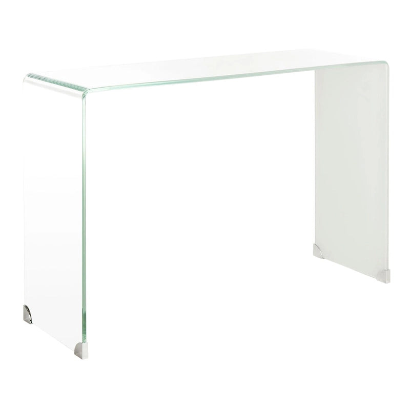 Mesa Consola de Cristal Ombré - Transparente/Azul - 43.3 x 13.8 x 29.5 - 43Ax14Px30Al