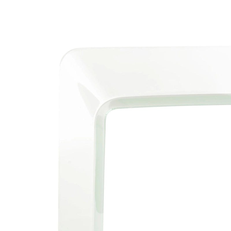 Mesa Consola de Cristal Ombré - Transparente/Azul - 43.3 x 13.8 x 29.5 - 43Ax14Px30Al