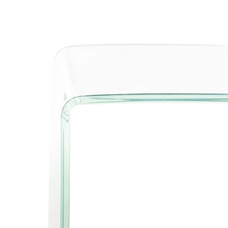 Mesa Consola de Cristal Ombré - Transparente/Azul - 43.3 x 13.8 x 29.5 - 43Ax14Px30Al