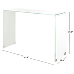 Mesa Consola de Cristal Ombré - Transparente/Azul - 43.3 x 13.8 x 29.5 - 43Ax14Px30Al