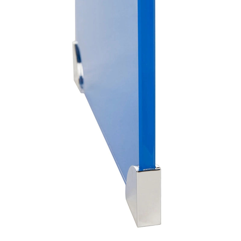Mesa Consola de Cristal Ombré - Transparente/Azul - 43.3 x 13.8 x 29.5 - 43Ax14Px30Al
