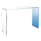 Mesa Consola de Cristal Ombré - Transparente/Azul - 43.3 x 13.8 x 29.5 - 43Ax14Px30Al
