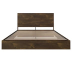 Juego de cama de 2 piezas con estructura de cama y cabecero, trufa