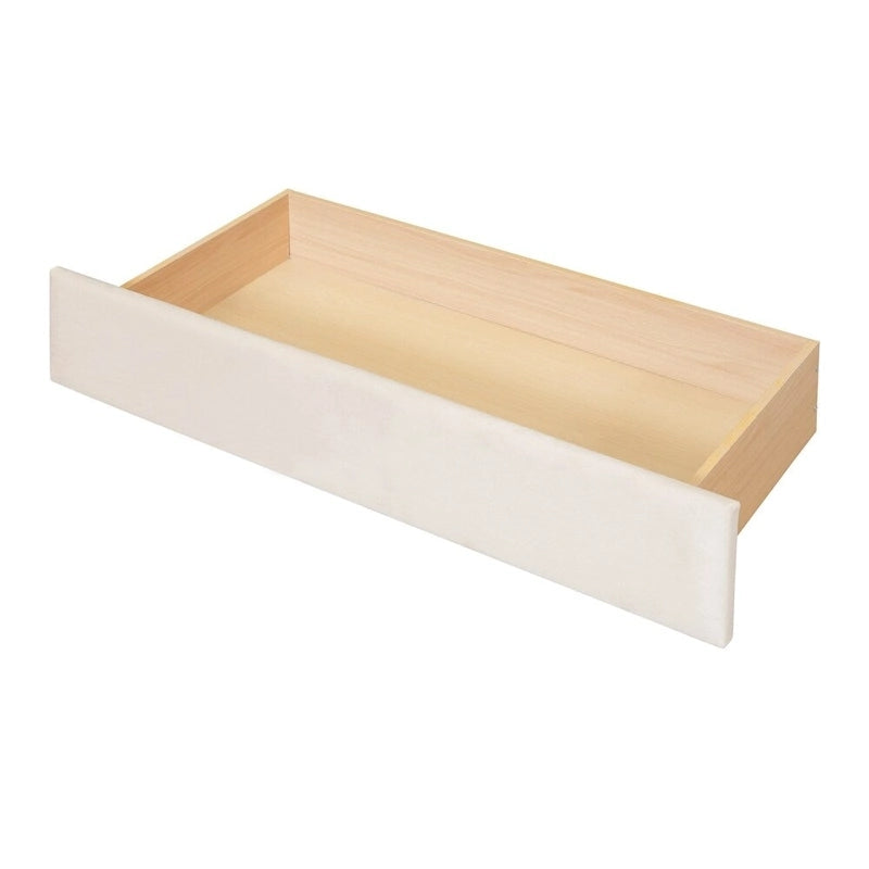 Cama Nido Individual Tapizada en Terciopelo con Apoyabrazos de Almacenamiento y Puerto USB