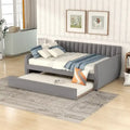 Sofá cama tapizado con cajones/cama nido, soporte de láminas de madera