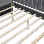 Sofá cama tapizado con cajones/cama nido, soporte de láminas de madera
