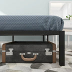 Estructura de cama de plataforma metálica con cabecera