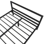 Estructura de cama de plataforma metálica con cabecera