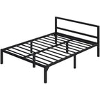 Estructura de cama de plataforma metálica con cabecera