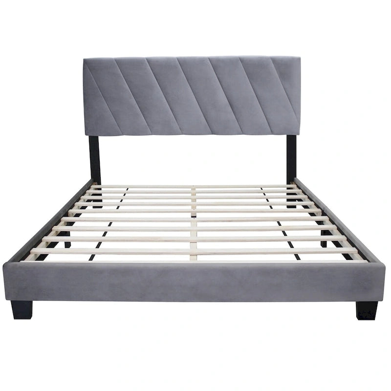 Base de cama tapizada ajustable Queen size resistente a las manchas y duradera