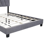 Base de cama tapizada ajustable Queen size resistente a las manchas y duradera