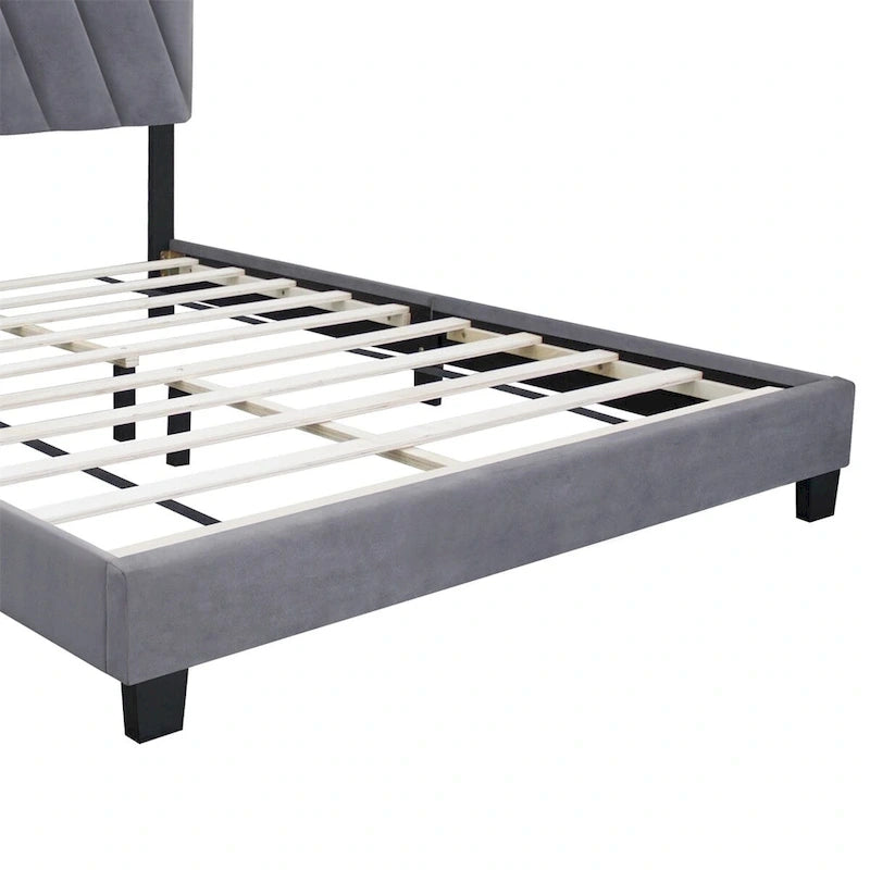Base de cama tapizada ajustable Queen size resistente a las manchas y duradera